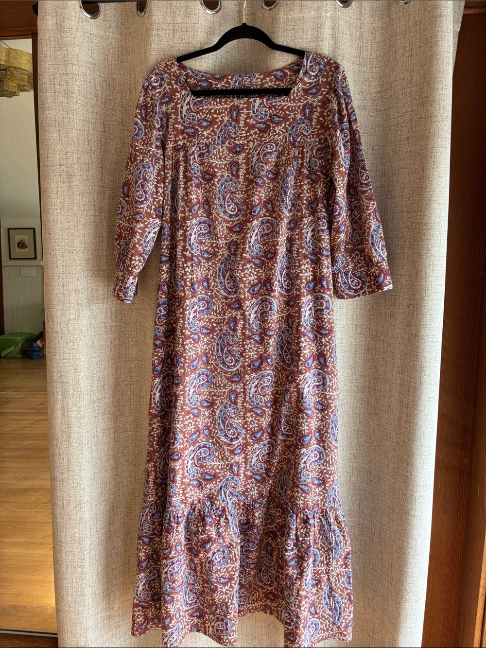 Rachel Pally Paisley Print Cotton Maxi Dress